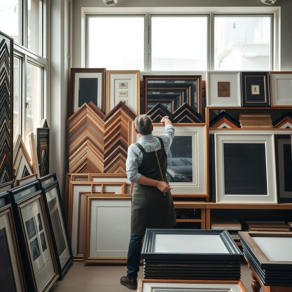 Artframe workshop showcasing picture framing